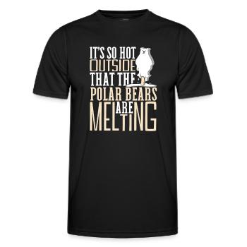 Polar Bear Global Warming Artic Seal hunting Ursus - Men's Functional T-Shirt - black - Front - AI Model Male 178 dark (178cm)