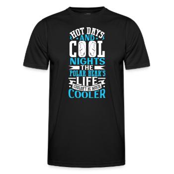 Polar Bear Global Warming Artic Seal hunting Ursus - Men's Functional T-Shirt - black - Front - AI Model Male 178 dark (178cm)