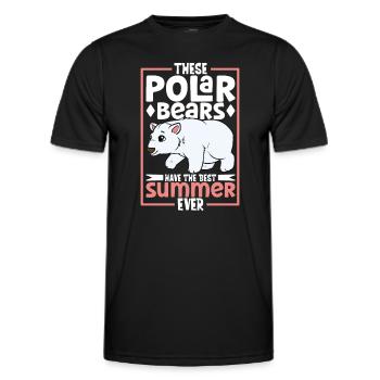 Polar Bear Global Warming Artic Seal hunting Ursus - Men's Functional T-Shirt - black - Front - AI Model Male 178 dark (178cm)