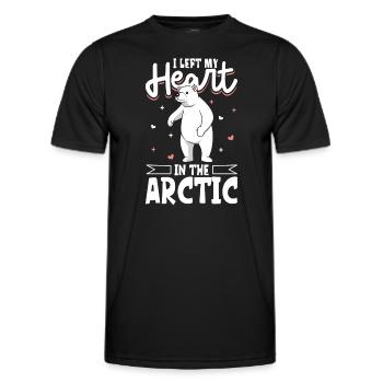 Polar Bear Global Warming Artic Seal hunting Ursus - Men's Functional T-Shirt - black - Front - AI Model Male 178 dark (178cm)