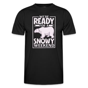 Polar Bear Global Warming Artic Seal hunting Ursus - Men's Functional T-Shirt - black - Front - AI Model Male 178 dark (178cm)