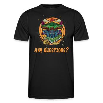 Théorie de la Terre plate Terre plate Armée de la Terre plate Terre - T-shirt sport Homme - noir - Devant - AI Model Male 178 dark (178cm)