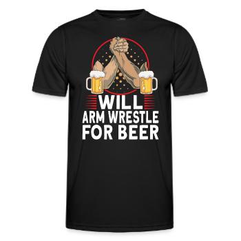 Arm wrestler, arm wrestler, arm wrestler, - Men's Functional T-Shirt - black - Front - AI Model Male 178 dark (178cm)