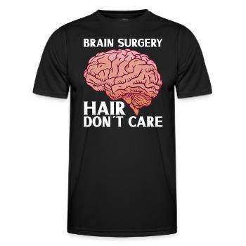 Brain Surgery Joke Brain Surgery Awareness Gift - Men's Functional T-Shirt - black - Front - AI Model Male 178 dark (178cm)