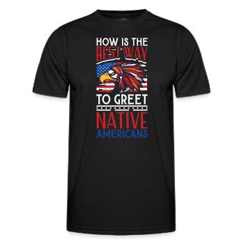 Aborigènes indiens Histoire des peuples autochtones - T-shirt sport Homme - noir - Devant - AI Model Male 178 dark (178cm)