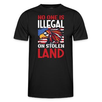 Aborigènes indiens Histoire des peuples autochtones - T-shirt sport Homme - noir - Devant - AI Model Male 178 dark (178cm)