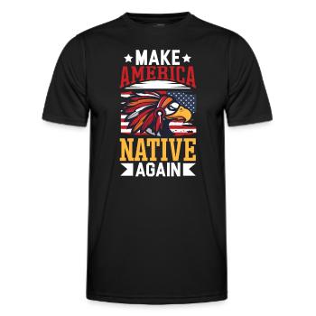 Aborigènes indiens Histoire des peuples autochtones - T-shirt sport Homme - noir - Devant - AI Model Male 178 dark (178cm)