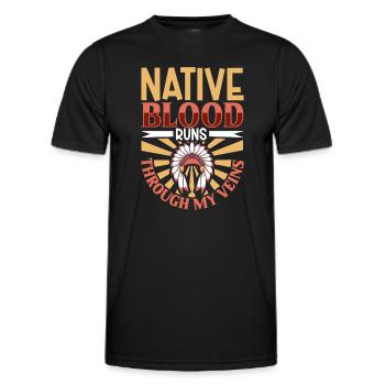 Aborigènes indiens Histoire des peuples autochtones - T-shirt sport Homme - noir - Devant - AI Model Male 178 dark (178cm)
