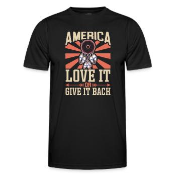 Aborigènes indiens Histoire des peuples autochtones - T-shirt sport Homme - noir - Devant - AI Model Male 178 dark (178cm)