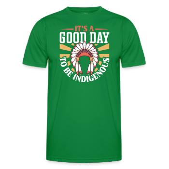 Indische Ureinwohner Geschichte Der Indigenen - Männer Funktions-T-Shirt - Kelly Green - Vorne - AI Model Male 178 dark (178cm)