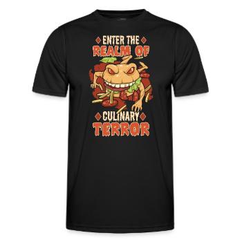 Horror Burgers Fast-Food Halloween Nourriture effrayante Monste - T-shirt sport Homme - noir - Devant - AI Model Male 178 dark (178cm)