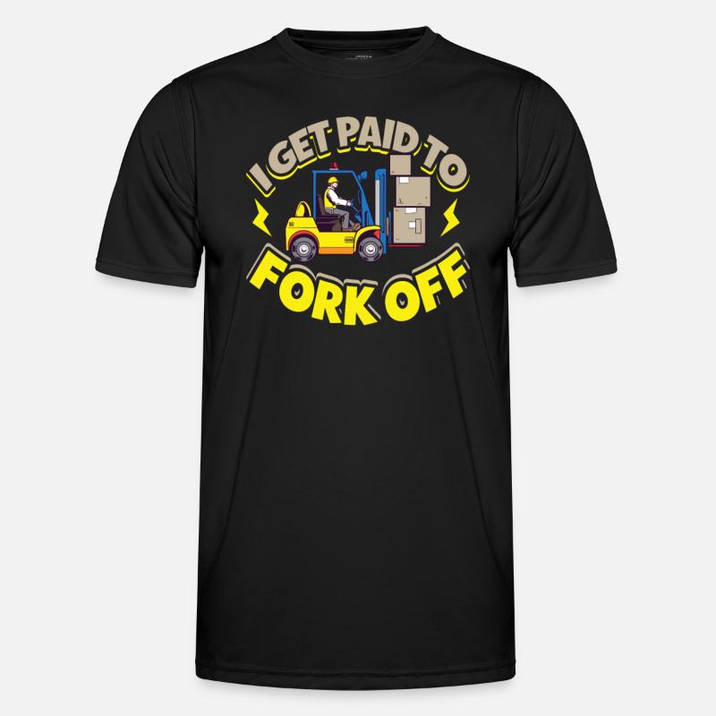 Gabelstaplerfahrer Lager Gabelstapler - Männer Funktions-T-Shirt - Schwarz