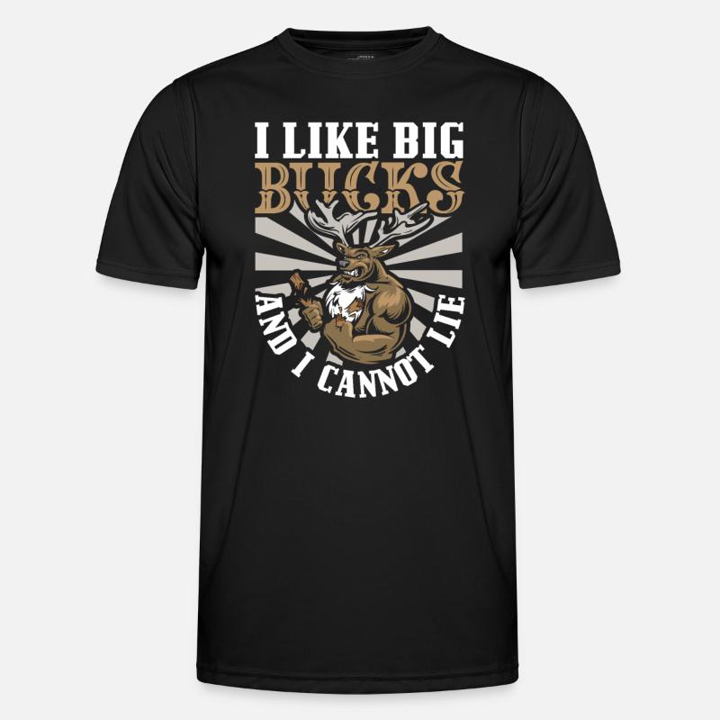 Hirschjagd Hirschjäger Jagdsaison Bockjagd - Männer Funktions-T-Shirt - Schwarz