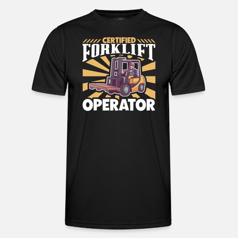 Gabelstaplerfahrer Lager Gabelstapler - Männer Funktions-T-Shirt - Schwarz