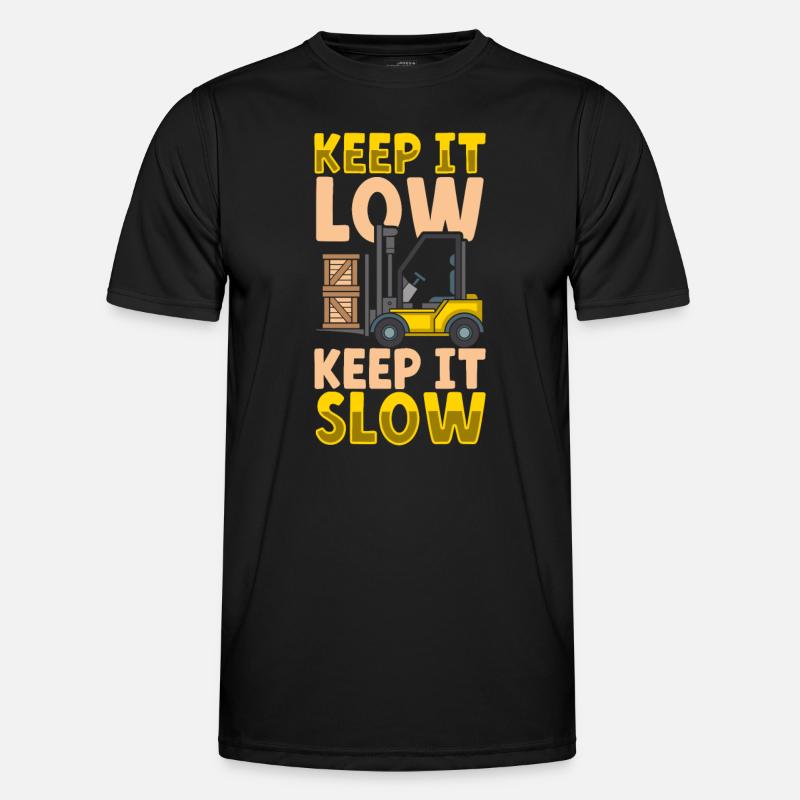 Gabelstaplerfahrer Lager Gabelstapler - Männer Funktions-T-Shirt - Schwarz