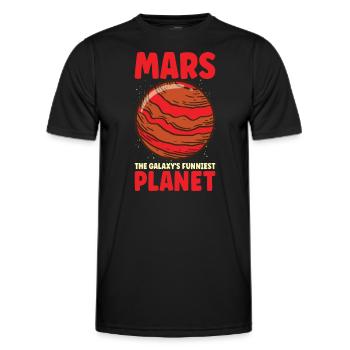 Mars Explore Astronaut Astronomy Solar System - Men's Functional T-Shirt - black - Front - AI Model Male 178 dark (178cm)