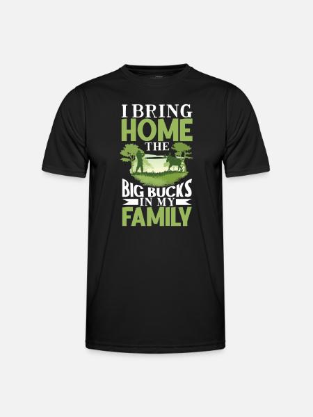 Hirschjagd Hirschjäger Jagdsaison Bockjagd - Männer Funktions-T-Shirt - Schwarz