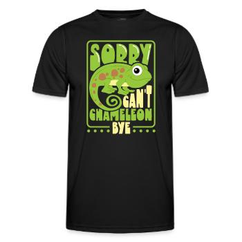 Chameleon Reptile Owner Lizard Reptile Pet - Männer Funktions-T-Shirt - Schwarz - Vorne - AI Model Male 178 dark (178cm)
