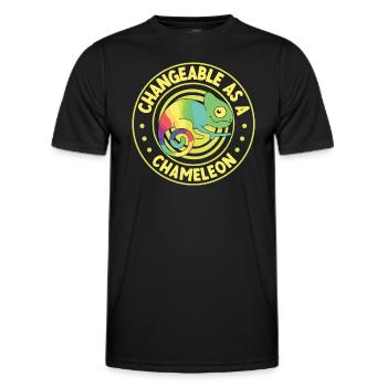 Chameleon Reptile Owner Lizard Reptile Pet - Männer Funktions-T-Shirt - Schwarz - Vorne - AI Model Male 178 dark (178cm)