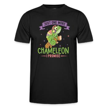 Chameleon Reptile Owner Lizard Reptile Pet - Männer Funktions-T-Shirt - Schwarz - Vorne - AI Model Male 178 dark (178cm)