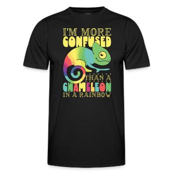 Chameleon Reptile Owner Lizard Reptile Pet - Männer Funktions-T-Shirt - Schwarz - Vorne - AI Model Male 178 dark (178cm)