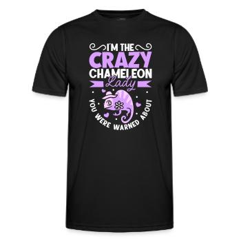 Chameleon Reptile Owner Lizard Reptile Pet - Männer Funktions-T-Shirt - Schwarz - Vorne - AI Model Male 178 dark (178cm)