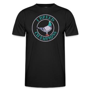 Pigeon Pigeon Racing Pigeon Racer Pigeon Keeper - Men's Functional T-Shirt - black - Front - AI Model Male 178 dark (178cm)