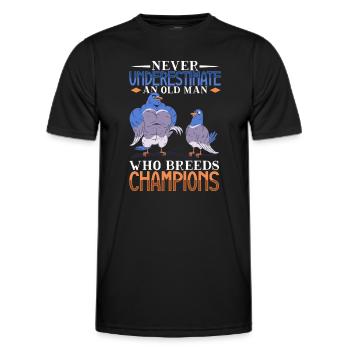 Pigeon Pigeon Racing Pigeon Racer Pigeon Keeper - Men's Functional T-Shirt - black - Front - AI Model Male 178 dark (178cm)