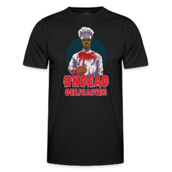 Funny Zombie Cook Cooking Horror Cook Undead - Men's Functional T-Shirt - black - Front - AI Model Male 178 dark (178cm)