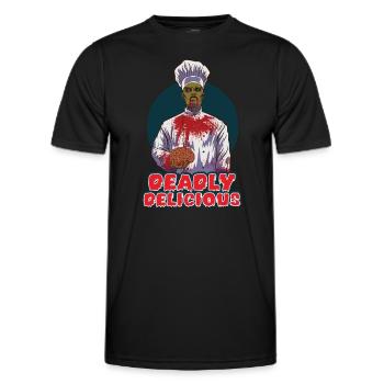 Drôle Zombie Cook Cuisine Horreur Cook Undead - T-shirt sport Homme - noir - Devant - AI Model Male 178 dark (178cm)