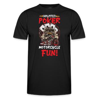 Poker Casino Poker Player Gambling Roulette - Men's Functional T-Shirt - black - Front - AI Model Male 178 dark (178cm)