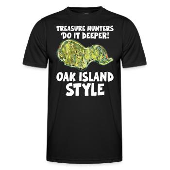 Oak Island / Treasure Hunting Oak Island Mystery - Men's Functional T-Shirt - black - Front - AI Model Male 178 dark (178cm)