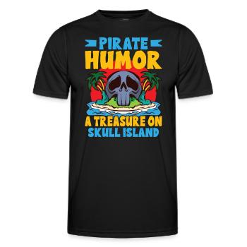 Drôle d’horreur Pirate Bateau Pirate Capitaine Pirate - T-shirt sport Homme - noir - Devant - AI Model Male 178 dark (178cm)