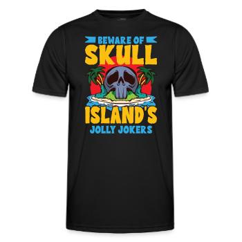 Drôle d’horreur Pirate Bateau Pirate Capitaine Pirate - T-shirt sport Homme - noir - Devant - AI Model Male 178 dark (178cm)