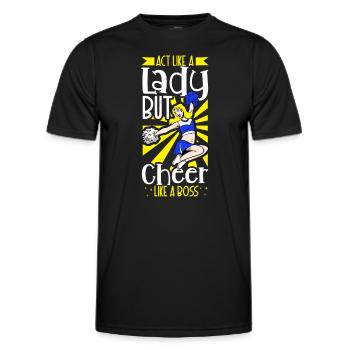 Cheerleading Cheer Zitat Fußballstadion Tanz - Männer Funktions-T-Shirt - Schwarz - Vorne - AI Model Male 178 dark (178cm)