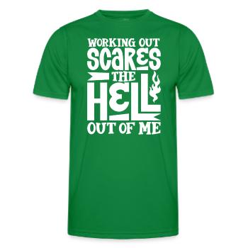 Bodybuilding Powerlifting Weightlifting Fitness - Men's Functional T-Shirt - kelly green - Front - AI Model Male 178 dark (178cm)