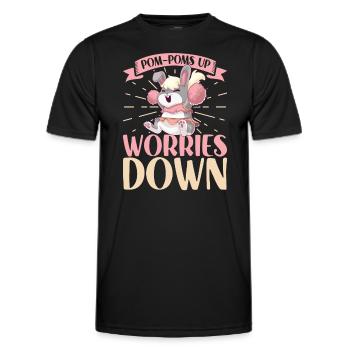 Tenue de pom-pom girl - T-shirt sport Homme - noir - Devant - AI Model Male 178 dark (178cm)