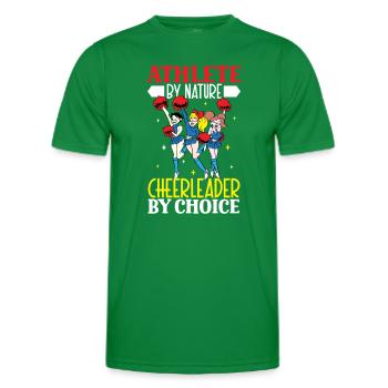 Tenue de pom-pom girl - T-shirt sport Homme - vert - Devant - AI Model Male 178 dark (178cm)