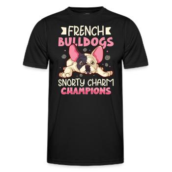 french bulldog english bulldog dog lover bulldog - Männer Funktions-T-Shirt - Schwarz - Vorne - AI Model Male 178 dark (178cm)