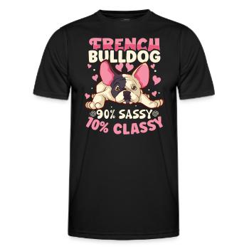 french bulldog english bulldog dog lover bulldog - Männer Funktions-T-Shirt - Schwarz - Vorne - AI Model Male 178 dark (178cm)