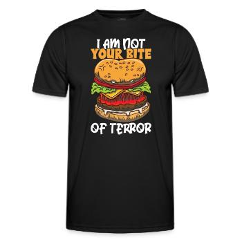 Horror Burgers Fast Food Halloween Scary Food Monste - Men's Functional T-Shirt - black - Front - AI Model Male 178 dark (178cm)