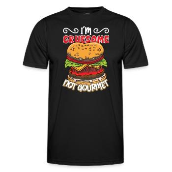 Horror Burgers Fast Food Halloween Scary Food Monste - Men's Functional T-Shirt - black - Front - AI Model Male 178 dark (178cm)