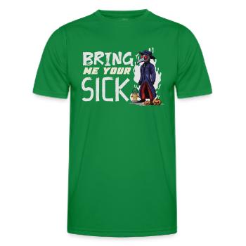 Effrayant Halloween horreur peste médecin - T-shirt sport Homme - vert - Devant - AI Model Male 178 dark (178cm)