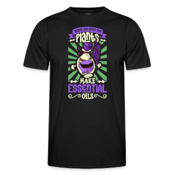 Ätherische Öle Für Halloween-horror. Ätherische - Männer Funktions-T-Shirt - Schwarz - Vorne - AI Model Male 178 dark (178cm)
