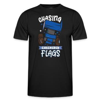 Sprint Car Mom Dirt Track Racing Renntag - Männer Funktions-T-Shirt - Schwarz - Vorne - AI Model Male 178 dark (178cm)