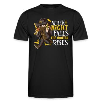 Chasseur de vampires, Tueur de morts-vivants, Pieu et Croix - T-shirt sport Homme - noir - Devant - AI Model Male 178 dark (178cm)