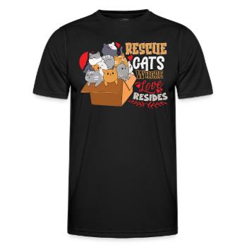 Animal RESCUE ANIMAL RIGHTS RESCUE Animal ADOPTION - Männer Funktions-T-Shirt - Schwarz - Vorne - AI Model Male 178 dark (178cm)