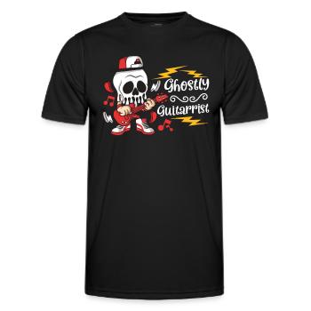 Drôle Horreur Spooky Guitariste Guitariste Fantomatique - T-shirt sport Homme - noir - Devant - AI Model Male 178 dark (178cm)