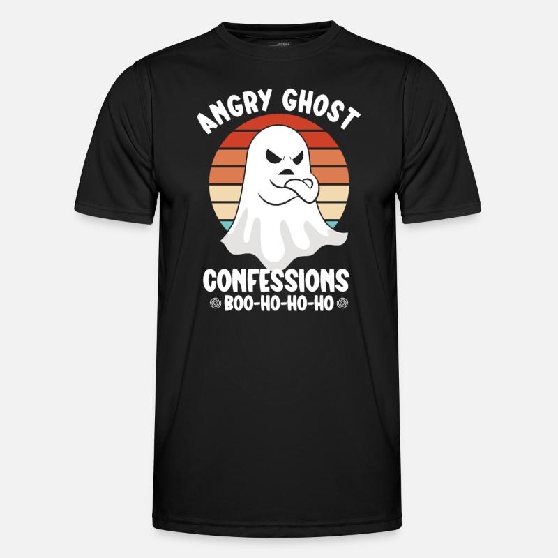Ghostbusters Funny Ghost Angry Ghost - Men's Functional T-Shirt - black
