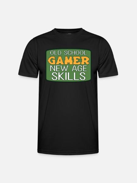Funny retro gaming culture - Men's Functional T-Shirt - black